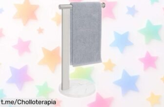 Impresionante toallero de pie Siyzda en L, rebajado para que siempre tengas tus toallas ordenadas y al alcance; ¡no te pierdas este chollo espectacular!