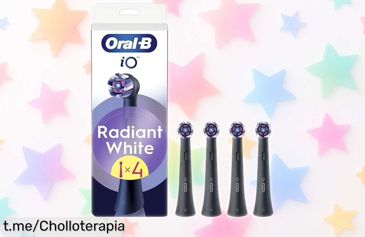 Impresionantes cabezales de recambio OralB iO en pack de 4 para blanquear tus dientes a un precio increíble que te hará sonreír cada día. ¡No te lo pierdas!