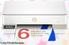 Impresora multifunción HP Envy 6120e con WiFi y doble cara automática a precio de escándalo, imprime sin preocupaciones sin quedarte sin tinta los primeros 6 meses, ¡aprovéchala ya!