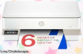 Impresora multifunción HP Envy 6120e con WiFi y doble cara automática a precio de escándalo, imprime sin preocupaciones sin quedarte sin tinta los primeros 6 meses, ¡aprovéchala ya!
