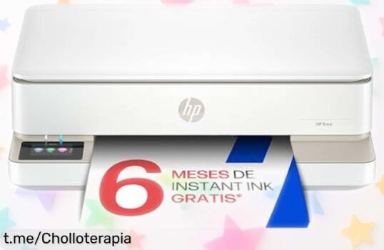 Impresora multifunción HP Envy 6120e con WiFi y doble cara automática a precio de escándalo, imprime sin preocupaciones sin quedarte sin tinta los primeros 6 meses, ¡aprovéchala ya!