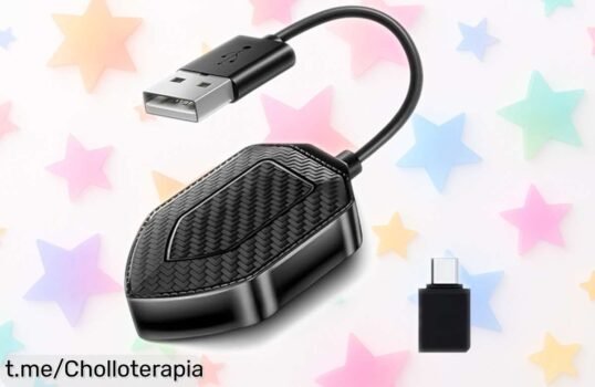 Increíble adaptador inalámbrico Genérico para Carplay y Android Auto a precio de ganga, ¡conéctate sin cables y disfruta la libertad de conducir hoy mismo!