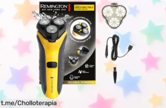 Increíble afeitadora rotativa Remington PR1855 con cabezal flexible y súper resistente, ¡a precio de ganga! No te la pierdas, quedan pocas unidades.