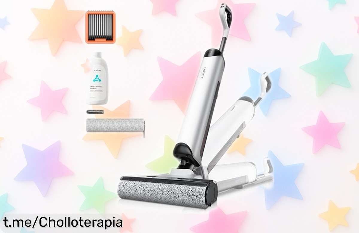 Increíble aspiradora fregadora sin cable uwant D500: limpieza profunda con 17.000 Pa de succión a un precio que vuela, ¡no te quedes sin la tuya y disfruta de unos espacios como nuevos!