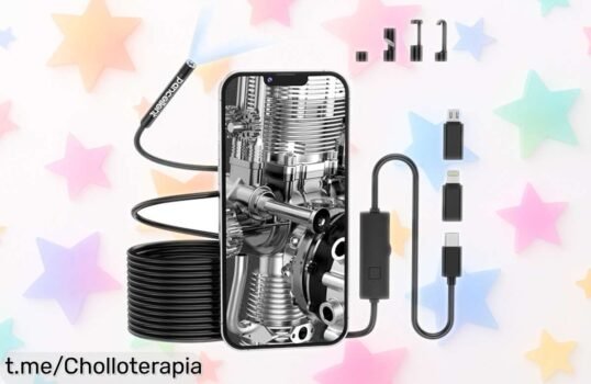 Increíble boroscopio de inspección tipo serpiente con cámara 1920P y 6 LEDs a un precio loca que se está volando, ¡aprovéchalo antes de que sea tarde!