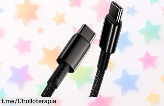 Increíble cable de carga rápida 100W de Baseus, rebajado una barbaridad que vuela; llévatelo antes que se acabe y asegura la energía para todo lo que amas.