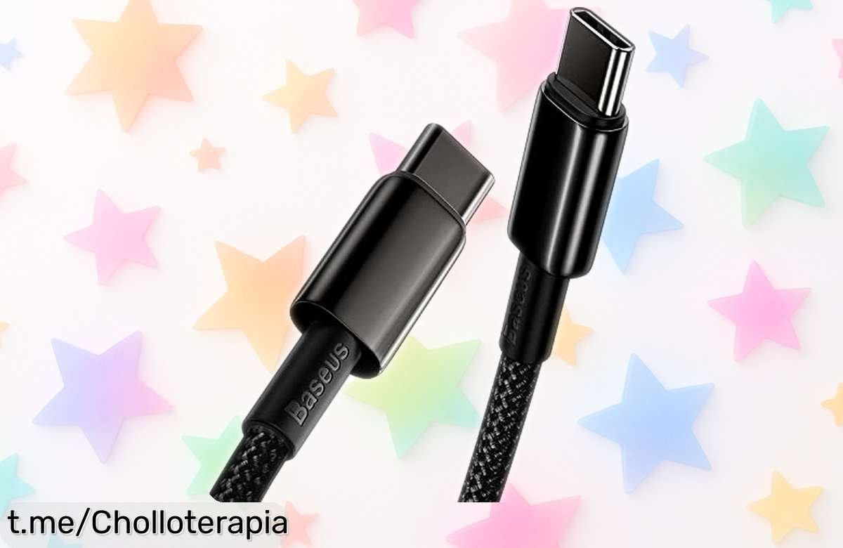 Increíble cable de carga rápida 100W de Baseus, rebajado una barbaridad que vuela; llévatelo antes que se acabe y asegura la energía para todo lo que amas.