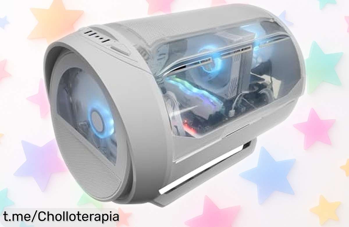 Increíble caja gaming Mars Gaming MCCYLON, diseño cilíndrico futurista y ventilación brutal: rebajadísima, ¡perfecta para el setup que siempre soñaste!