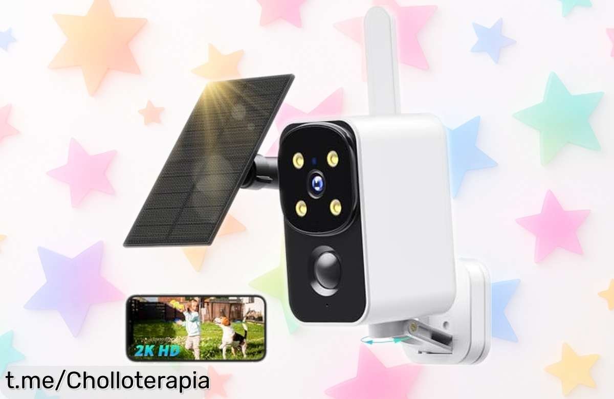 Increíble cámara de vigilancia WiFi solar PESAIR con visión nocturna en color y detección PIR, ¡un ofertón que se agota rápido y te dará tranquilidad sin cables!