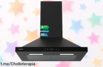 Increíble campana extractora piramidal Cecotec Bolero Flux con succión bestia y luz LED, ¡aprovéchala a un precio de locura antes de que se agote!