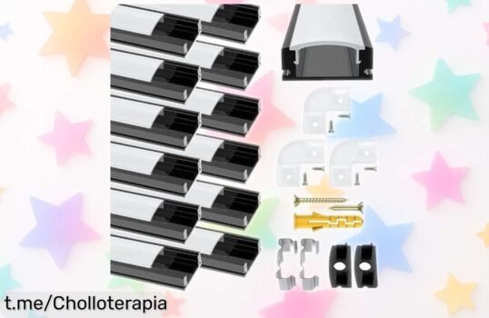 Increíble canal de aluminio para tira LED con difusor blanco, ¡oferta brutal que vuela! Ilumina tus proyectos y dale ese toque especial ya mismo.