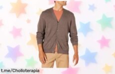 Increíble cárdigan de algodón Amazon Essentials con cuello en V y botones a un precio irreal que no puedes dejar pasar, ¡conviértete en el rey del estilo ahora mismo!