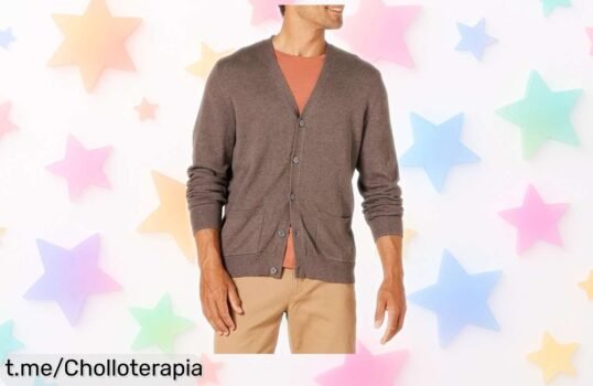 Increíble cárdigan de algodón Amazon Essentials con cuello en V y botones a un precio irreal que no puedes dejar pasar, ¡conviértete en el rey del estilo ahora mismo!