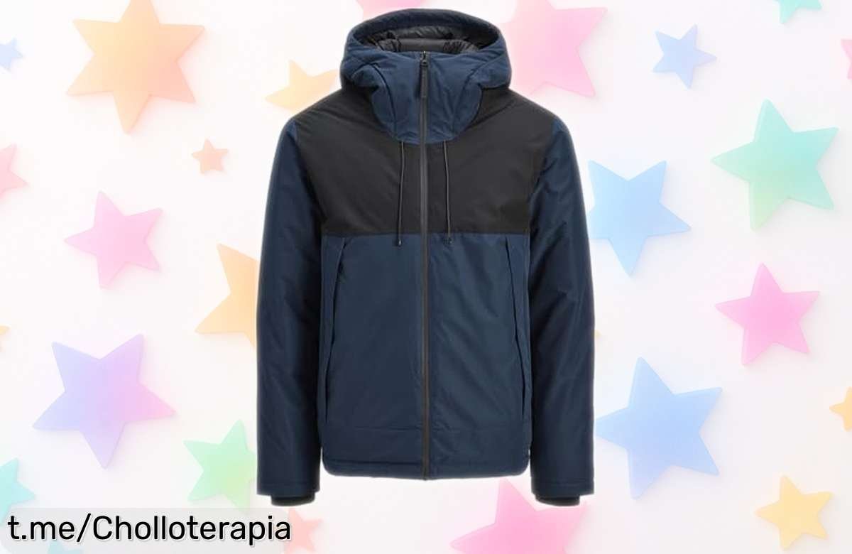 Increíble chaqueta acolchada con capucha de Jack & Jones, ahora a un precio de escándalo; no te quedes sin la tuya y siente el calor este invierno.