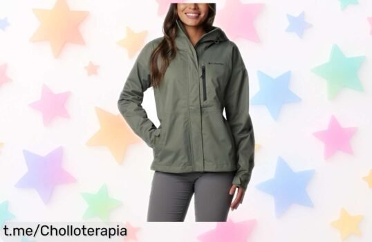 Increíble chaqueta impermeable Columbia Hikebound II con capucha, ¡rebajada a un precio de locura! No te quedes sin la tuya y siente la aventura en cada gota.