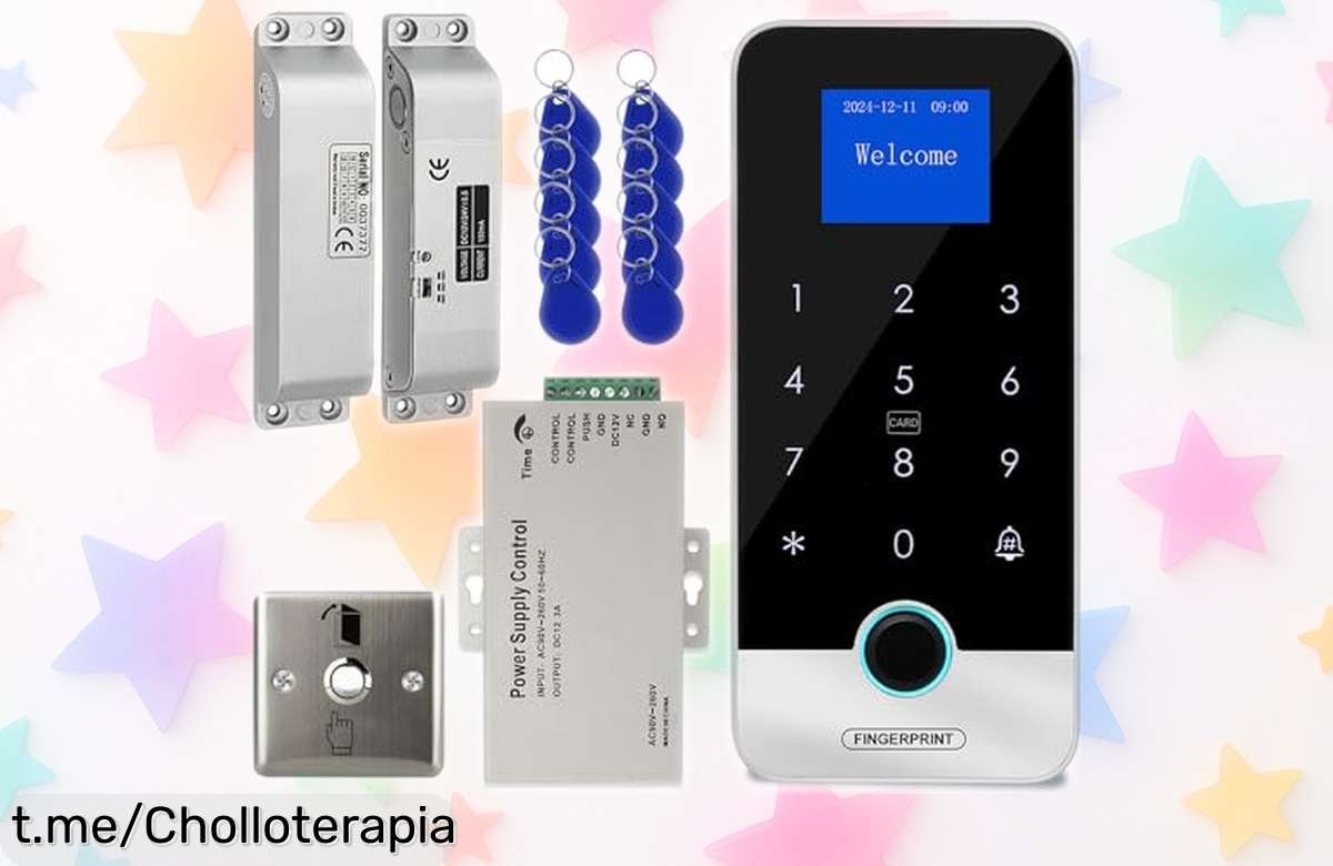 Increíble control de acceso por huella dactilar y teclado RFID, ¡tremendo chollo para proteger tu hogar! Aprovecha antes que se agote esta oferta espectacular.