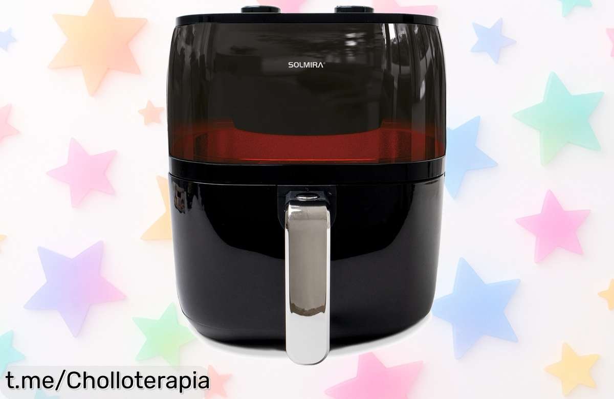 Increíble freidora de aire 6L y 1400W con descuento brutal, cocina tus platos favoritos sin una gota de aceite y haz que cada comida sea deliciosa y más sana. ¡No te la pierdas!