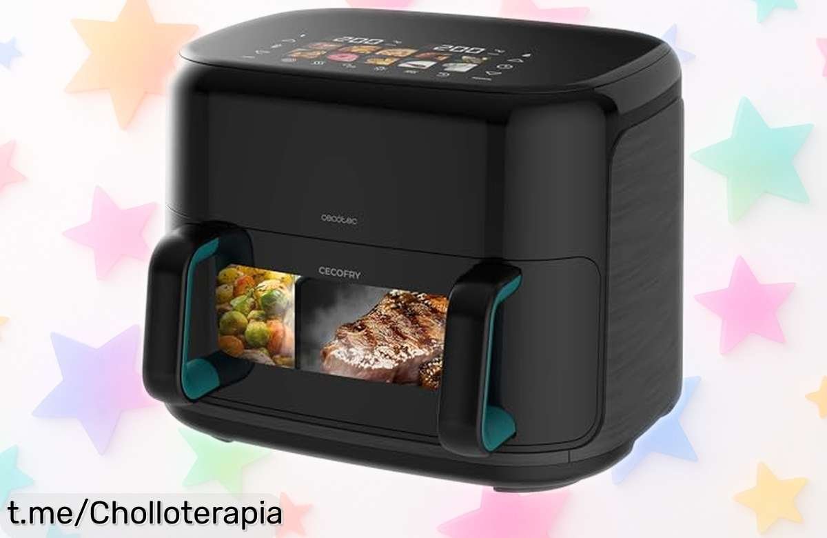 Increíble freidora de aire Cecotec con plancha y grill que vuela: ¡ahora puedes cocinar fácil y rápido mientras disfrutas sabores ahumados irresistibles!