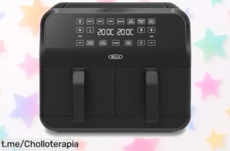 Increíble freidora de aire doble canasta de 8L con pantalla táctil, precios locos para cocinar rápido y rico; ¡prepara delicias sin complicaciones, corre que esto vuela!