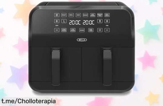 Increíble freidora de aire doble canasta de 8L con pantalla táctil, precios locos para cocinar rápido y rico; ¡prepara delicias sin complicaciones, corre que esto vuela!