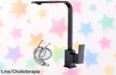 Increíble grifo de cocina con caño alto que gira 360° y ahorra agua, ¡aprovéchalo ya antes de que se acabe este super chollo para tu hogar!