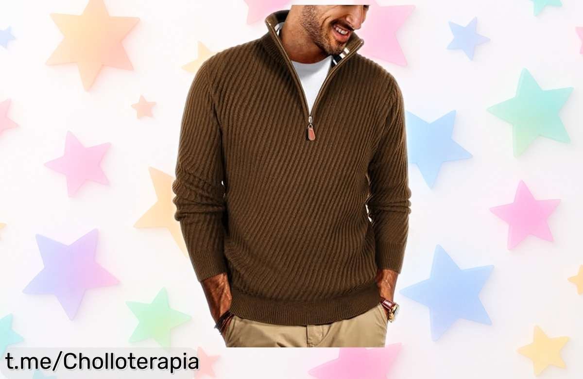 Increíble jersey de punto con cremallera PJ PAUL JONES a precio loco; resiste el trote y se mantiene perfecto. ¡No te lo pierdas, solo quedan unos pocos!