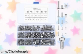 Increíble juego de 180 pernos, tuercas y arandelas hexagonales M4M10 a un precio de ganga que vuela: ¡ordena tu caja de herramientas y consigue lo que necesitas ya!