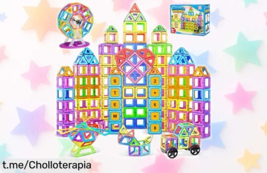 Increíble juego de construcción WOOBLO con 136 bloques magnéticos para crear sin parar, ¡rebajado una barbaridad y a este precio volará! Despierta la creatividad ahora.