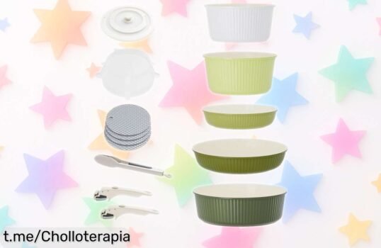 Increíble juego de ollas y sartenes RIOVARM con asas desmontables ¡Aprovecha este precio regalado y transforma tu cocina hoy!