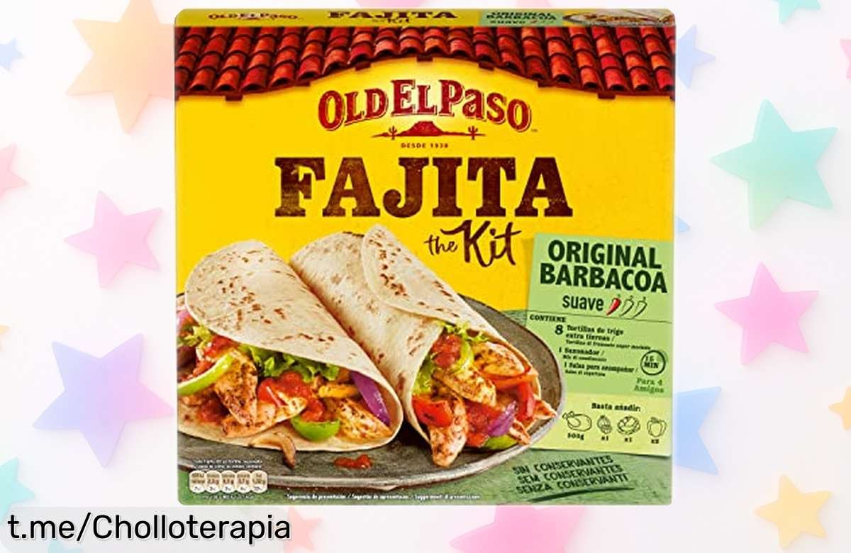 Increíble kit de fajitas Old El Paso con 8 tortillas y salsa barbacoa original a precio ridículo, ideal para disfrutar al instante; ¡aprovecha antes que se agote!