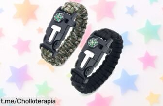 Increíble kit de pulseras paracord para supervivencia al aire libre con silbato y cuchillo, ¡aprovecha este precio de escándalo antes que se agoten!