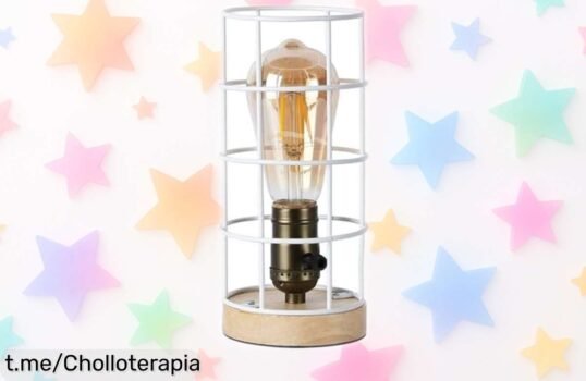 Increíble lámpara de mesa vintage BarcelonaLED, un ofertón que no puedes dejar escapar; ¡Ilumina tu hogar con estilo y originalidad antes de que se agote!