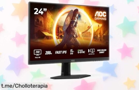 Increíble monitor gaming AOC de 24” Full HD y 200 Hz, ¡rebajado a un precio que no cuadra! Corre antes de que se agoten las unidades para jugar sin tirones.