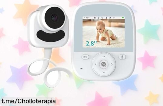 Increíble monitor para bebés VIZOLINK 2.8 con visión nocturna y batería duradera; ¡hazte con este chollo antes de que se agote y disfruta la tranquilidad de vigilar a tu pequeño!