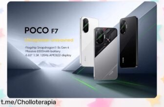 Increíble móvil POCO F7 5G con 12GB RAM y batería de 6500mAh, ¡super ofertón que te hará volar en tus videos y juegos! No pierdas esta locura, hazlo tuyo ahora.