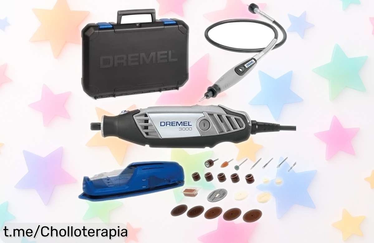 Increíble multiherramienta Dremel 3000 con kit completo y velocidad ajustable, un ofertón que vuela a este precio; ¡hazla tuya ya antes de que se agote!