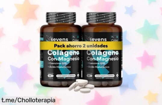 Increíble pack 2x de colágeno con magnesio y ácido hialurónico de Sevens Nutrition, ¡precio regalado que te hará brillar! Aprovecha esta oferta antes de que se acabe.