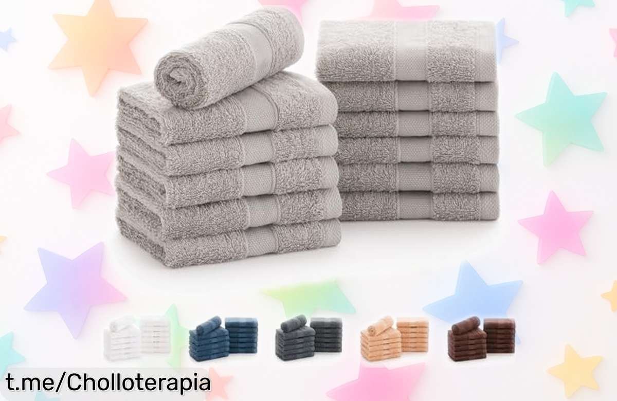 Increíble pack de 12 toallas de mano suaves y absorbentes a un precio ridículo, ¡renueva tu cocina o baño antes que se agoten!
