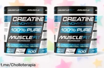 Increíble pack de 2 botes de creatina MuscleFit para potenciar tus entrenos a un precio escandaloso que no puedes dejar escapar, ¡actúa ya y transforma tu rutina!