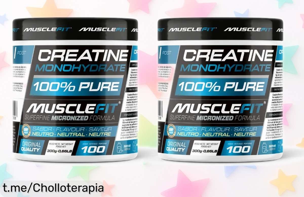 Increíble pack de 2 botes de creatina MuscleFit para potenciar tus entrenos a un precio escandaloso que no puedes dejar escapar, ¡actúa ya y transforma tu rutina!