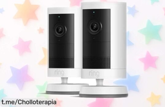 Increíble pack de 2 cámaras Ring Outdoor Camera Plus en 2K y visión nocturna, ¡caída de precio que no se entiende! No esperes más, estas unidades vuelan, hazlo tuyo ya.