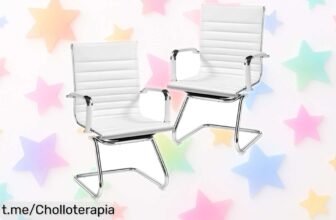 Increíble pack de 2 sillas de oficina Yaheetech con respaldo ergonómico y resistencia brutal, ¡aprovéchalas a un precio loco que no se repetirá!