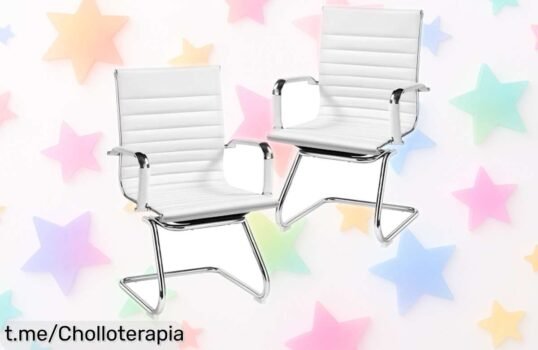 Increíble pack de 2 sillas de oficina Yaheetech con respaldo ergonómico y resistencia brutal, ¡aprovéchalas a un precio loco que no se repetirá!