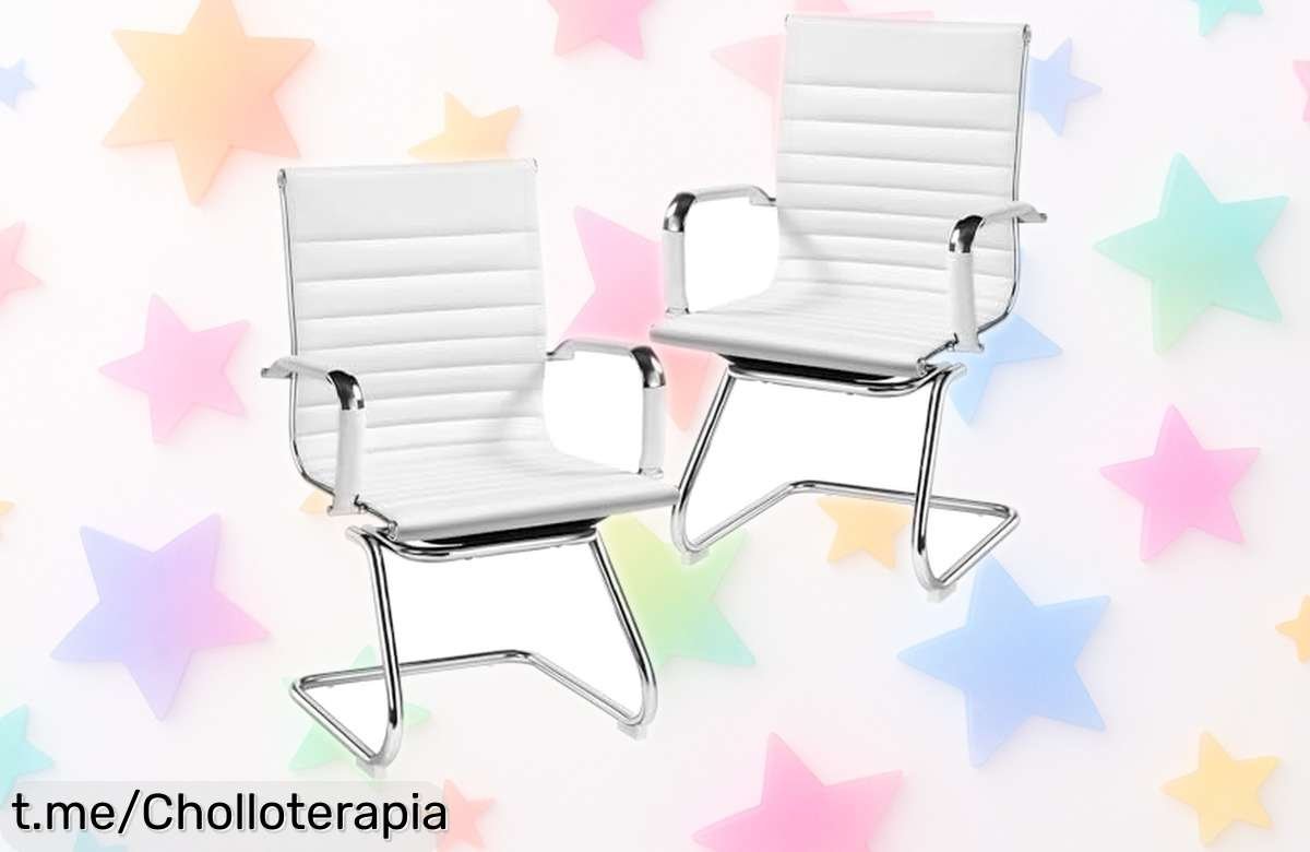 Increíble pack de 2 sillas de oficina Yaheetech con respaldo ergonómico y resistencia brutal, ¡aprovéchalas a un precio loco que no se repetirá!