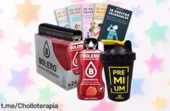 Increíble pack de 24 bebidas Bolero fresa sin azúcar + 50 pepitas saludables y botella mezcladora Cia&Co: ¡un ofertón que se va volando! No te lo pierdas, hidrátate feliz.