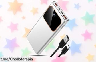 Increíble power bank portátil de 10000mAh con carga rápida que deja tu móvil al 60% en solo media hora, ¡no te quedes sin energía y acércalo ya antes de que se agote!