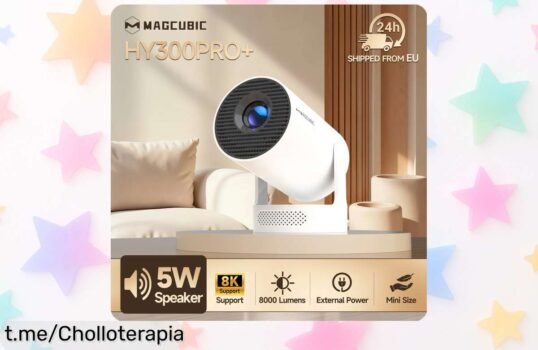 Increíble proyector portátil Magcubic HY300 Pro+ de 8000 lúmenes: vive el cine en 8K donde quieras ¡aprovéchalo, se va volando a precio de risa!
