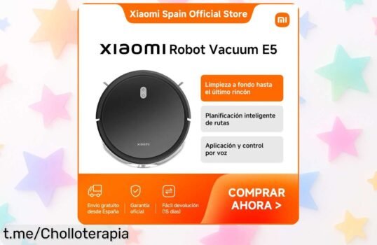 Increíble robot aspirador Xiaomi E5 a precio de risa: ¡olvídate del lío y disfruta de tu tiempo libre mientras él limpia por ti!