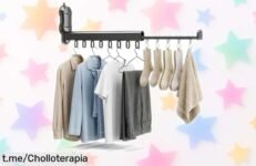 Increíble secador de ropa plegable Hulvyzu con ventosas, ¡aprovecha este precio de escándalo y olvídate de las molestias para un hogar más feliz!