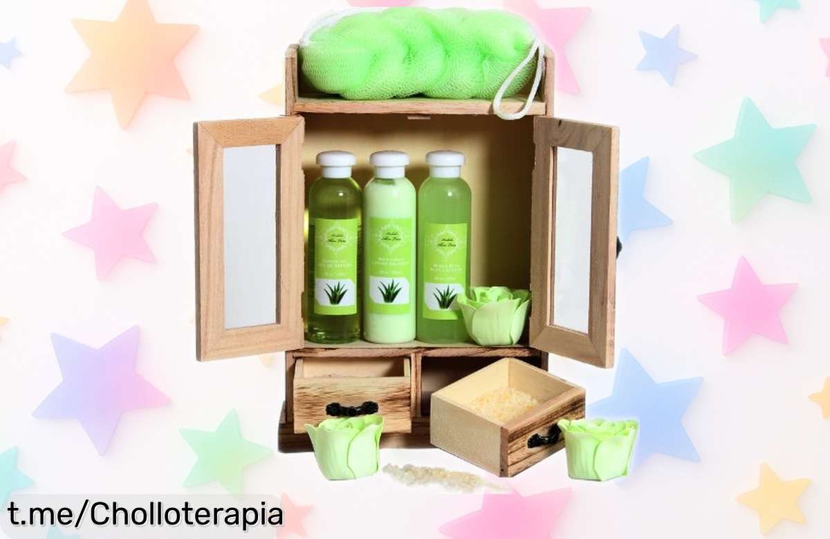 Increíble set de baño BRUBAKER con 10 piezas y armario vintage que cuida tu piel como nunca antes, ¡precio loco que volará del stock!